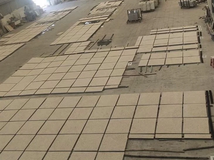 Sunset Gold Granite Bushhammered Layout